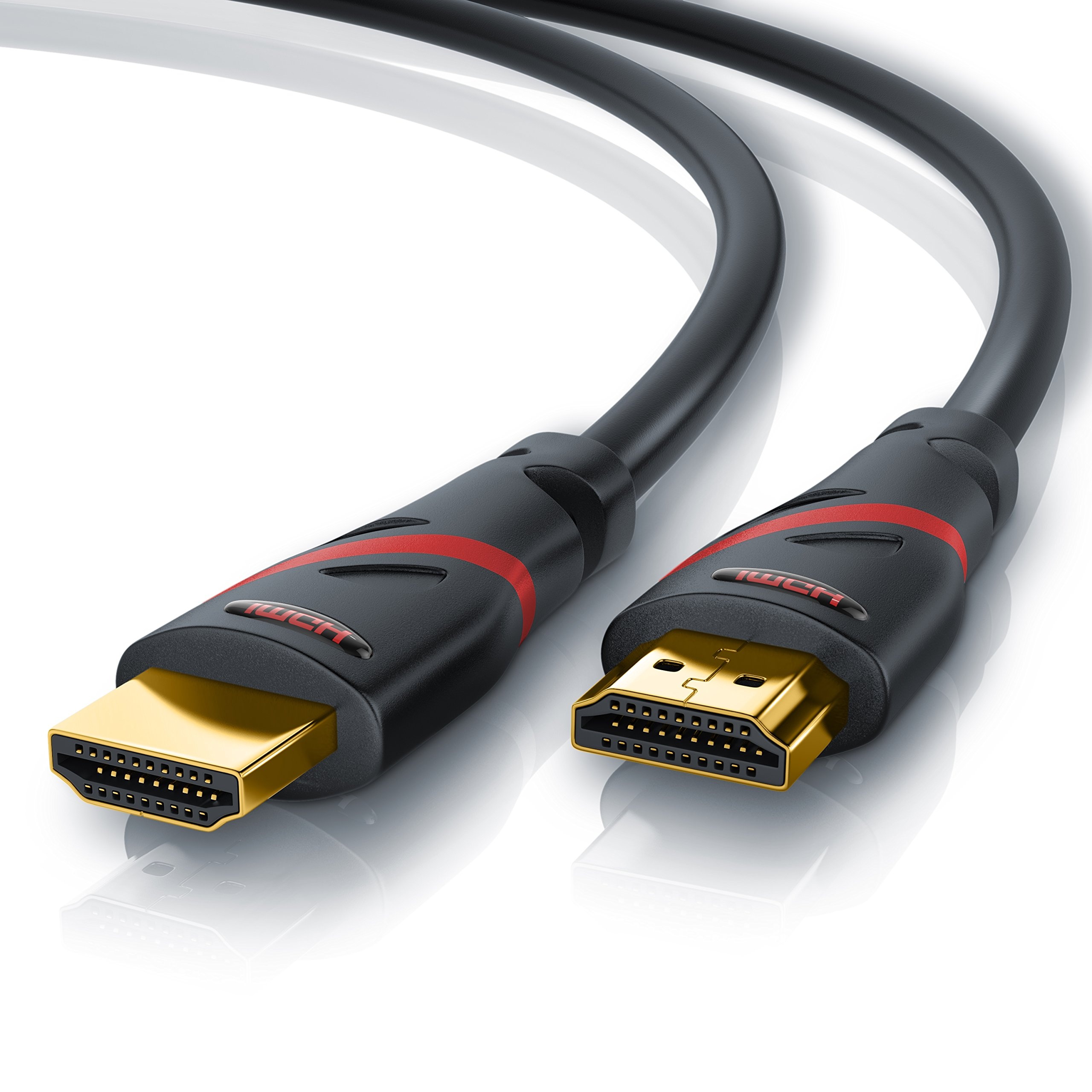 CSL - 4k HDMI Kabel 2.0-12,5m - Ultra HD 4k @ 60Hz - High Speed with Ethernet - Ultra HD Full HD - 3D ARC CEC HDCP HDR - 18 Gbit s - TV Blu-ray PS5 Xbox Series X Switch - schwarz - 12,5 Meter