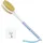 horjor Rückenbürste zum Duschen, Badebürste mit Langem Stiel 44cm Duschbürste Rücken, Körperbürste mit Naturborsten für Dusch Bürste Feuchten oder Trockenen Rücken Körperbürste