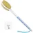 horjor Rückenbürste zum Duschen, Badebürste mit Langem Stiel 44cm Duschbürste Rücken, Körperbürste mit Naturborsten für Dusch Bürste Feuchten oder Trockenen Rücken Körperbürste