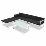 vidaXL Garten-Lounge-Set schwarz 42815