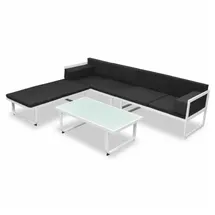 vidaXL Garten-Lounge-Set schwarz 42815