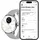 Withings ScanWatch 2 38 mm perlweiß/silber, Sport Flourelastomer-Armband grau/silber