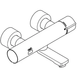 KWC AR Wandbatterie, F5, elek., Thermostat, Schwenkausl., 200 mm, f. C-Modul, Batt.,