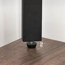 VASAGLE Eckregal 34 x 34 x 125 cm Schwarz