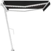 VidaXL LED Automatische Markise 450 x 300 cm anthrazit