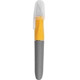 Westcott E-30403 00 Titanium Skalpell Softgrip-Griff mit Schutzkappe, grau/gelb