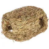 Kerbl Pet Grashaus mit Zwei Eingängen, Nagerhaus, Kleintierhaus, 28x18x15cm, Gras, Nager, frei von Draht- oder Kunststoffteilen