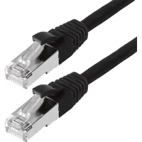 Helos Patch-Kabel Cat5e, SF/UTP, RJ-45/RJ-45, 0.5m, schwarz (131876)