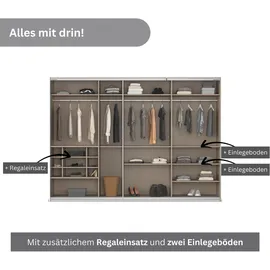 OTTO home Schwebetürenschrank TOMA 315 x 229 x 62 cm Braun/Grau
