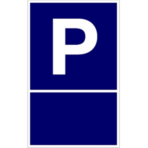 Parkplatzschild - zur Selbstbeschriftung, Alu, 400x650 mm