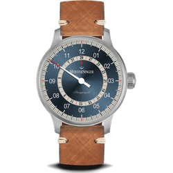 Meistersinger Klassik Plus Perigraph AM10Z17S - blau,cognac - 43mm