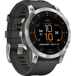 Smartwatch GARMIN "EPIX 2 Gen", grau (dunkelgrau, silber), Smartwatches