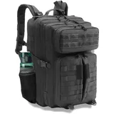 Jianyana MilitäR Rucksack, 45L Wasserdicht Taktischer Rucksack Tactical Backpack Outdoor Rucksack FüR Camping Trekking Wandern Reise Arbe(Schwarz)