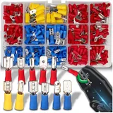 Retoo 280tlg Kabelschuhe Satz mit Sortiment Box Auto KFZ Stossverbinder Steckverbinder Kit Flachstecker Quetschverbinder Retoo