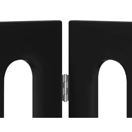 vidaXL Faltbarer Haustierzaun 4 stk. Schwarz Eichen-Optik - Schwarz