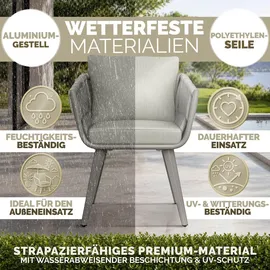 tillvex Gartenstuhl 55 x 60 x 90 cm beige 2 St.