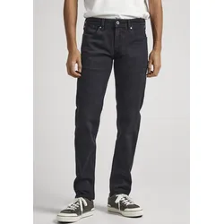 Slim-fit-Jeans PEPE JEANS "HATCH", Herren, Gr. 30, Länge 32, schwarz, Denim/Jeans, Obermaterial: 99% Baumwolle, 1% Elasthan, casual, slim fit, Jeans, im 5-Pocket Design