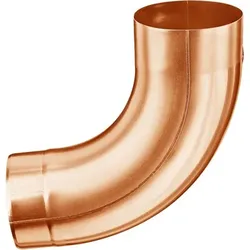 Kupfer-Rohrbogen 85°, 87mm, mit Einzug