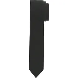 Krawatte OLYMP "Slim Krawatte", Damen, schwarz, Seide, unifarben, klassisch, Krawatten