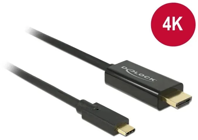 DeLOCK 85258 Videokabel-Adapter 1 m USB Typ-C HDMI Schwarz