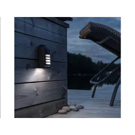 Konstsmide 2er Set LED Außenleuchte mit Bewegungsmelder, Gartenlampe, Wandleuchte, Batterie