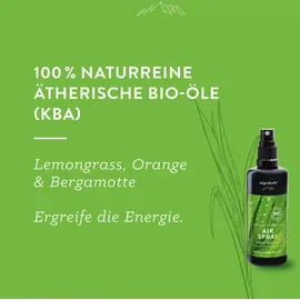 AllgäuQuelle Bio Raumspray Raumduft Airspray Erfrischung Lemongrass, Orange 100% ml Spray