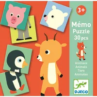 Djeco Lernendes Memo Animo-Puzzle
