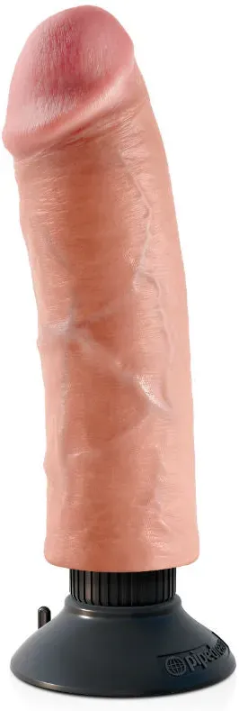 KING COCK - Vibratordildo, 20,32 cm, Natur
