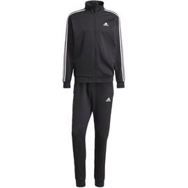 adidas Basic 3-Streifen Fleece Trainingsanzug Schwarz,