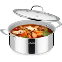 Homelux Topf 20cm 2,3L Edelstahl Kochtopf Induktion mit Wabenstruktur