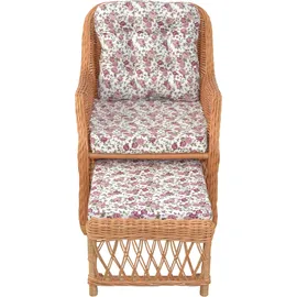Home Affaire Rattanstuhl Handarbeit 67 x 91 x 75 cm Braun