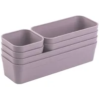 Gariella 1x Schubladen-Organizer Set Aufbewahrungs-Box Einteiler verstellbar flieder