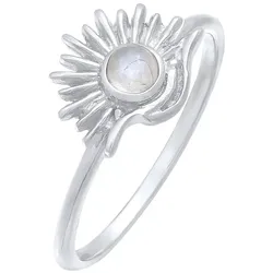 Elli Ring Mondstein Sonne Astro Boho Style 925 Silber 52 Damen 