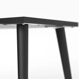 VCM Eckschreibtisch Napoli Weiß / Matt Schwarz