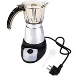 220V Elektrische Mokkakanne mit Großer Kapazität, Italienische Kubanische Dichtungstöpfe Espresso Moka Maker Klassische Kaffeemaschine Kaffee Tee Espressokocher für Spülmaschinenfest(300ml)