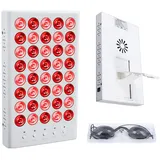 Rotlichtlampe Therapie Gerät mit Timer, Infrarot-Lichttherapie mit Halterung, 40PCS LEDs Rotlichttherapiegerät Panel für Muskel, Gelenkschmerzlinderung und Gesunde Haut