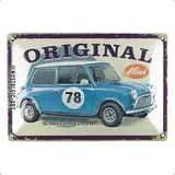 Nostalgic Art Nostalgic-Art Retro Blechschild, 20 x 30 cm, Mini – The British Classic – Geschenk-Idee für Mini Cooper Fans, Original Lizenzprodukt (OLP), aus Metall, Vintage Design, Blechschilder Sprüche