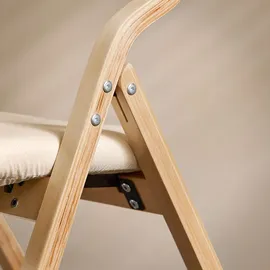 SoBuy Klappstuhl Küchenstuhl mit gepolsterter Sitzfläche und Lehne Weiß FST40-W - Weiß