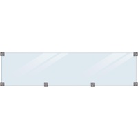 Plus Klink / Plank Glaselement klar 174 x 44,6 cm