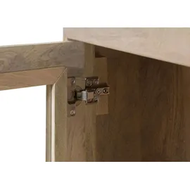 Massivmoebel24 Highboard 128 x 145 x 40 cm Weiß
