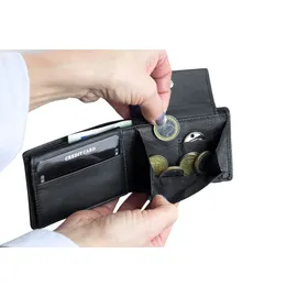 LEAS Klassische Minibörse RFID schwarz