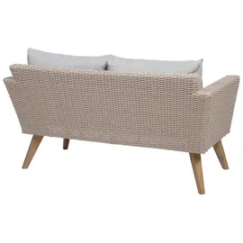 Beliani Rattan Lounge-Set braun
