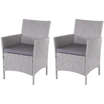 Proregal Andi Gartensessel 59 x 60 x 83 cm grau/anthrazit 2 St.