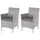 Proregal Andi Gartensessel 59 x 60 x 83 cm grau/anthrazit 2 St.