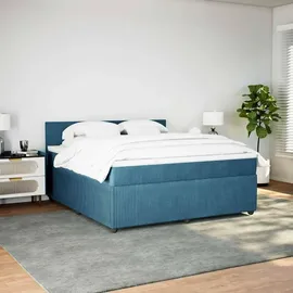 vidaXL Boxspringbett 180 x 200 cm Blau