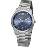 REGENT Herren Uhr F-1173 Metall Quarz Armbanduhr Titan-Uhr Silber URF1173