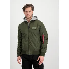 Alpha Industries MA-1 TT Hood Fliegerjacke dark green, - S