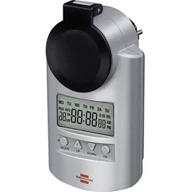 Brennenstuhl 1507490 Steckdosen-Zeitschaltuhr digital Wochenprogramm 23 h/59 min 3680 W IP44 Countdown-Funktion, Zufallsfunktion