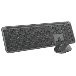 Logitech Tastatur-Maus-Set (kabellos) »MK950 for Business« grau