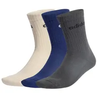 adidas Linear gepolsterte Crew Socken 6er Pack Beige/Grau/Blau 40-42